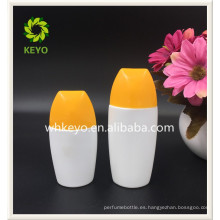 Botella cosmética vacía coloreada de alta calidad de la protección solar del embalaje de la venta caliente 50ml